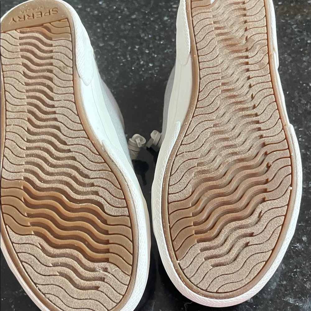 Sperry Light Gray Canvas Lace-Up Sneakers - Picture 4 of 4